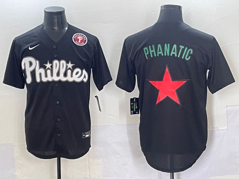 Men 2025 Philadelphia Phillies Blank Black Fashion Nike MLB Jersey style 7093->philadelphia phillies->MLB Jersey